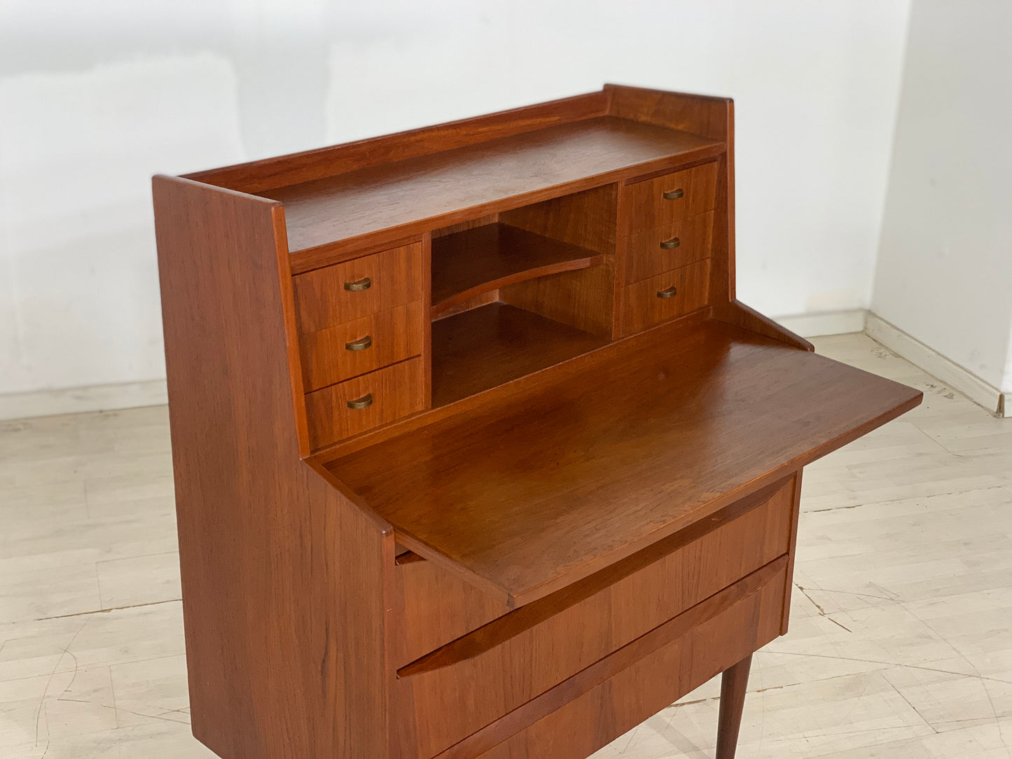 Danish Teak Sekretär Büroschrank Kommode Schrank Vintage