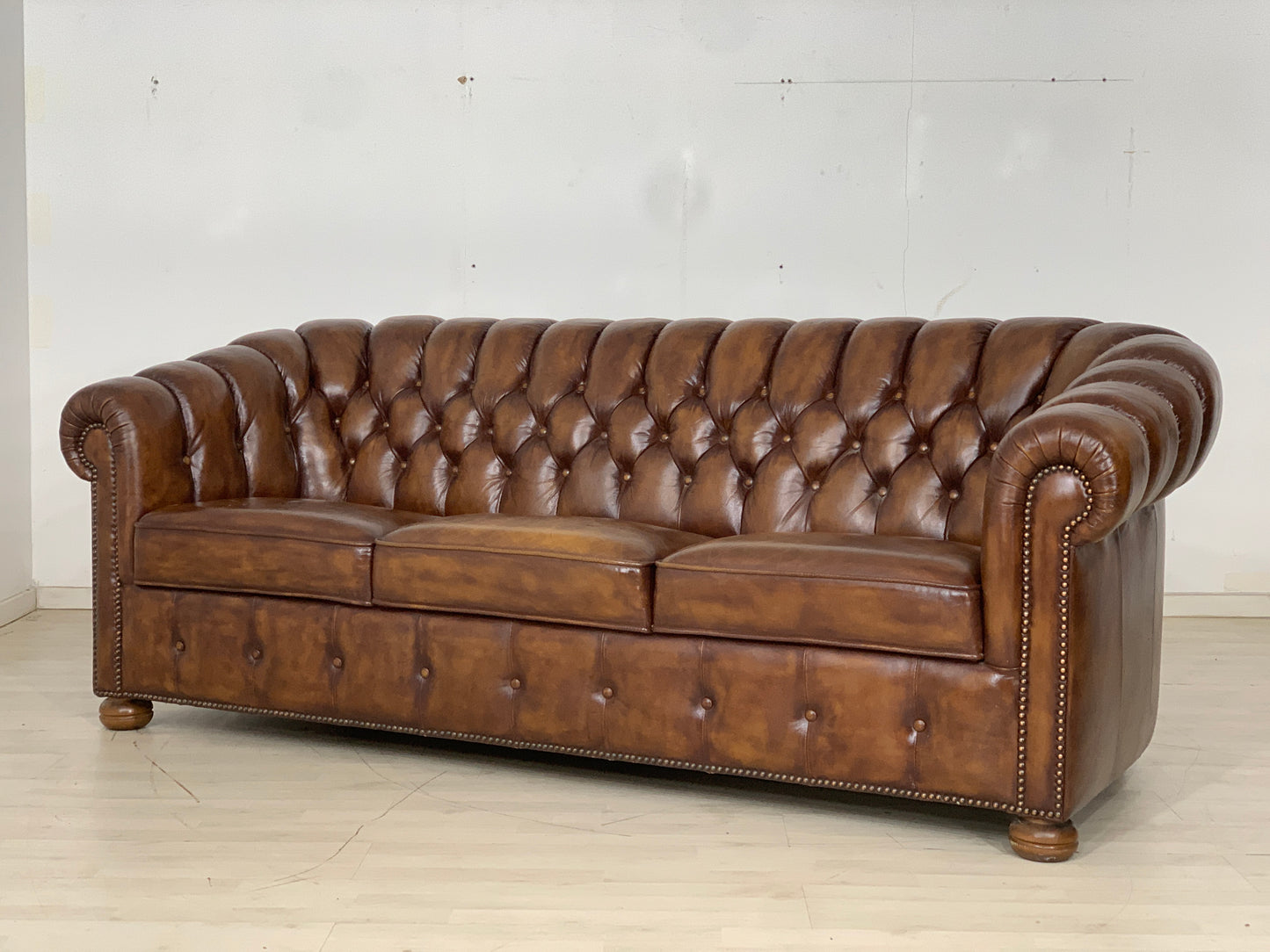 Chesterfield Sofa Couch Leder Vintage