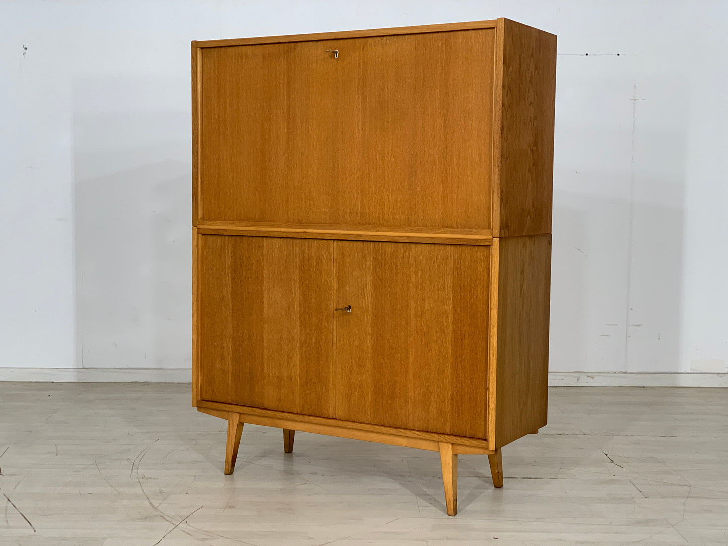 Mid Century Sekretär Schrank Highboard Vintage