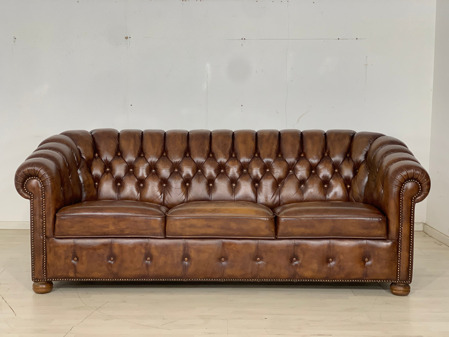 Chesterfield Sofa Couch Leder Vintage