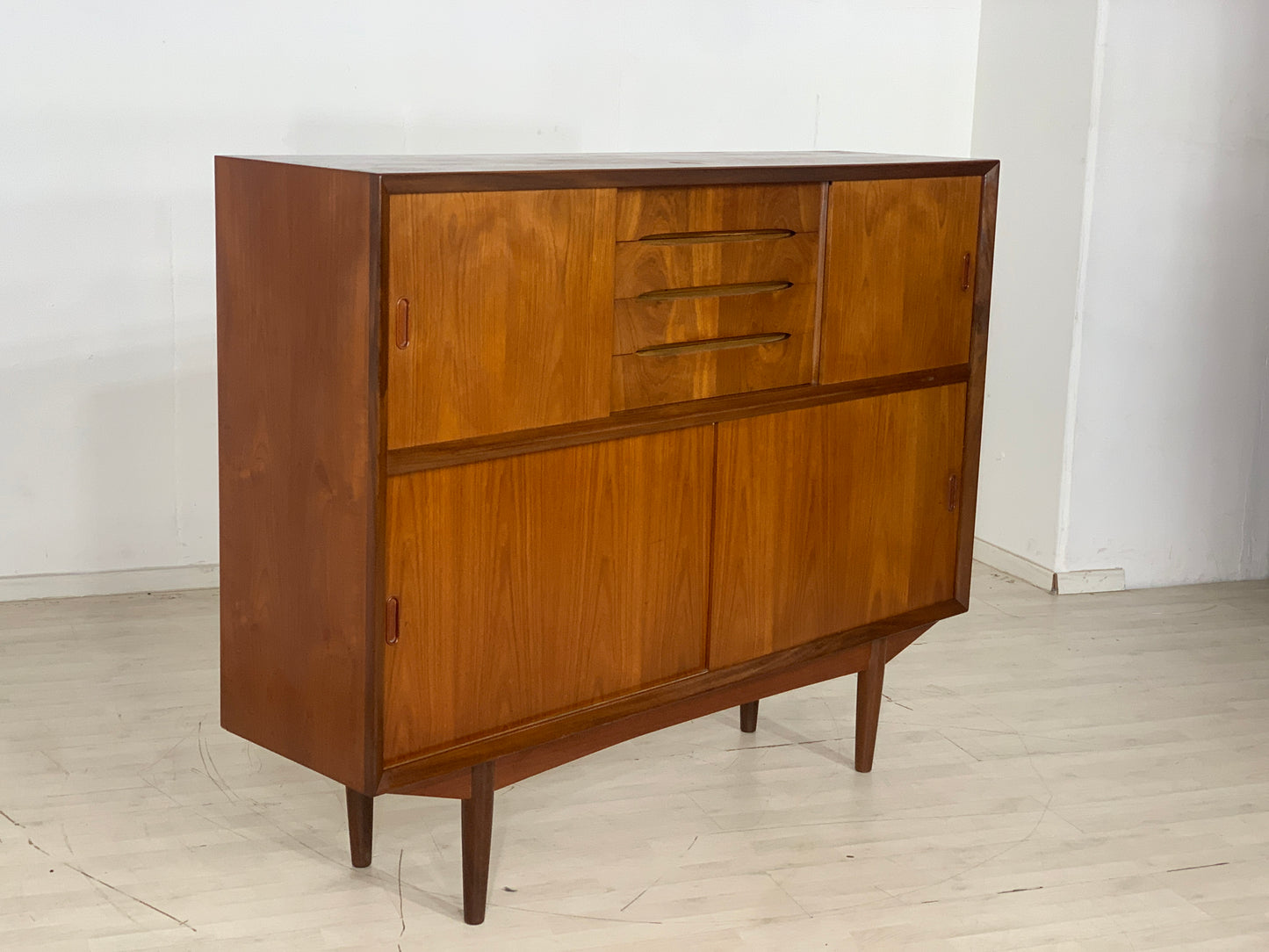 Danish Teak Highboard Schrank Wohnzimmerschrank Vintage