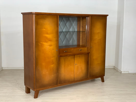 Mid Century Bücherschrank Schrank Highboard Buffet Geschirschrank Vintage