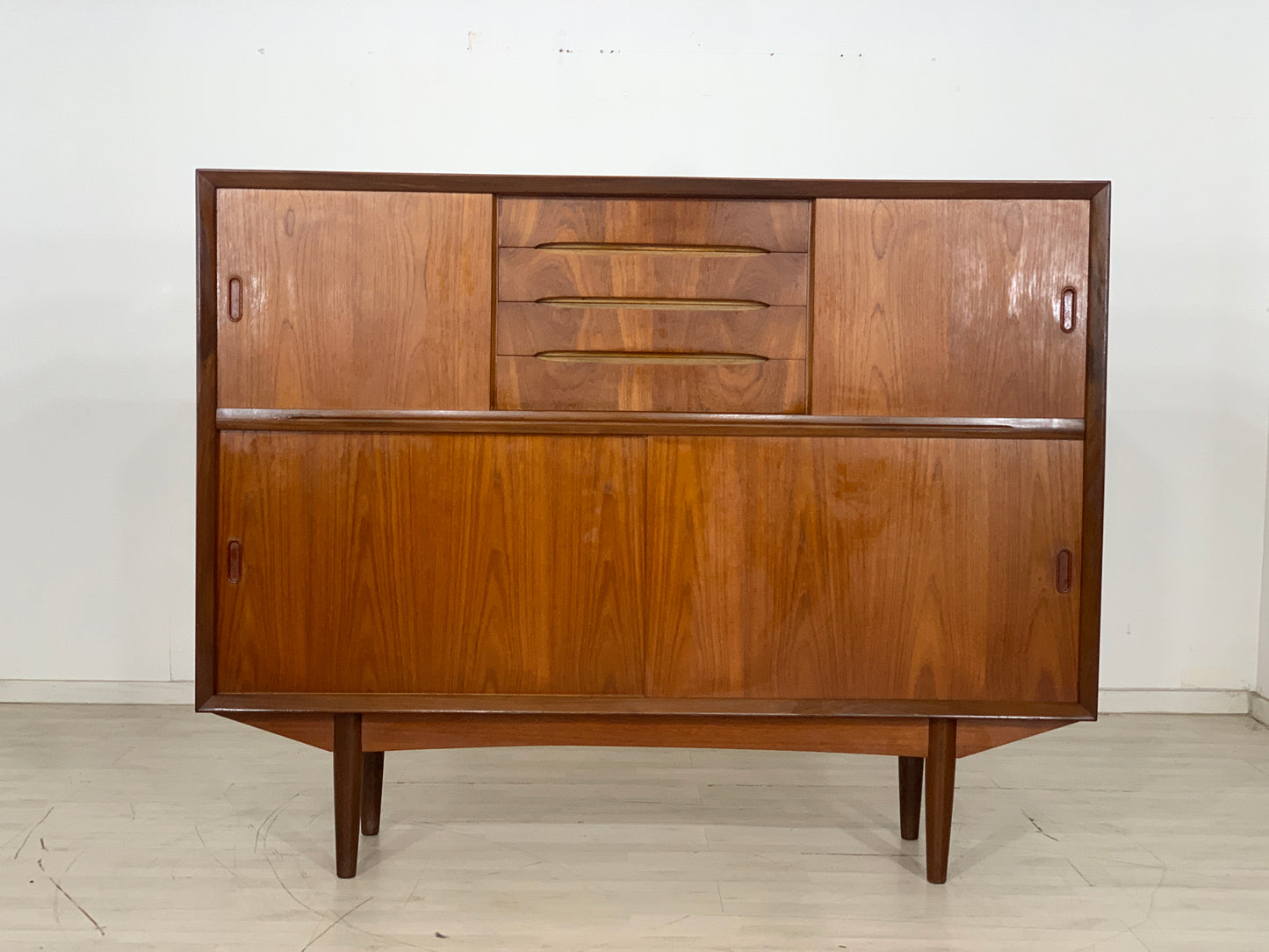 Danish Teak Highboard Schrank Wohnzimmerschrank Vintage