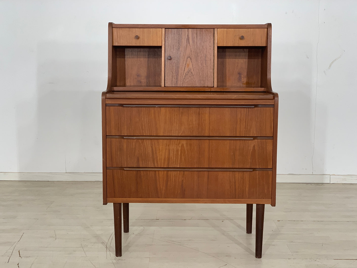 Danish Teak Sekretär Schreibschrank Kommode Schminktisch Vintage