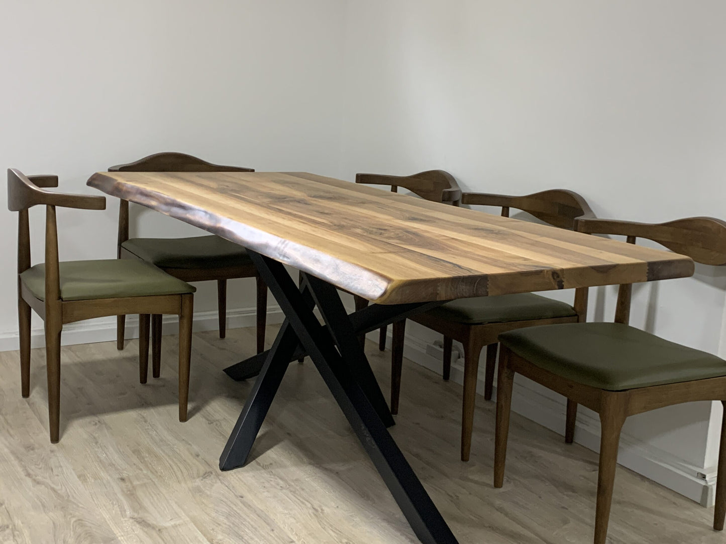 VOLLHOLZ MASSIV ESSTISCH TISCH ESSZIMMERTISCH KONFERENZTISCH NUSSBAUM 200X90