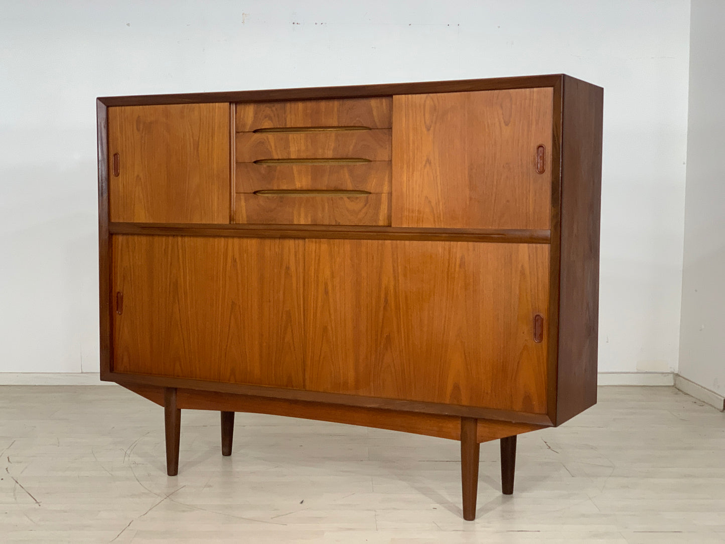 Danish Teak Highboard Schrank Wohnzimmerschrank Vintage