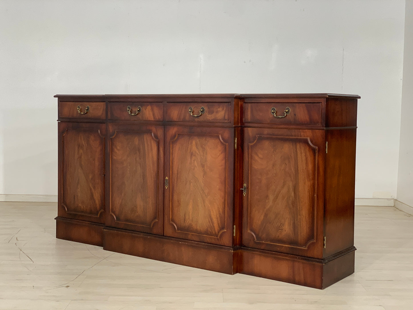 English Mahagoni Anrichte Schrank Sideboard Geschirschrank Vintage