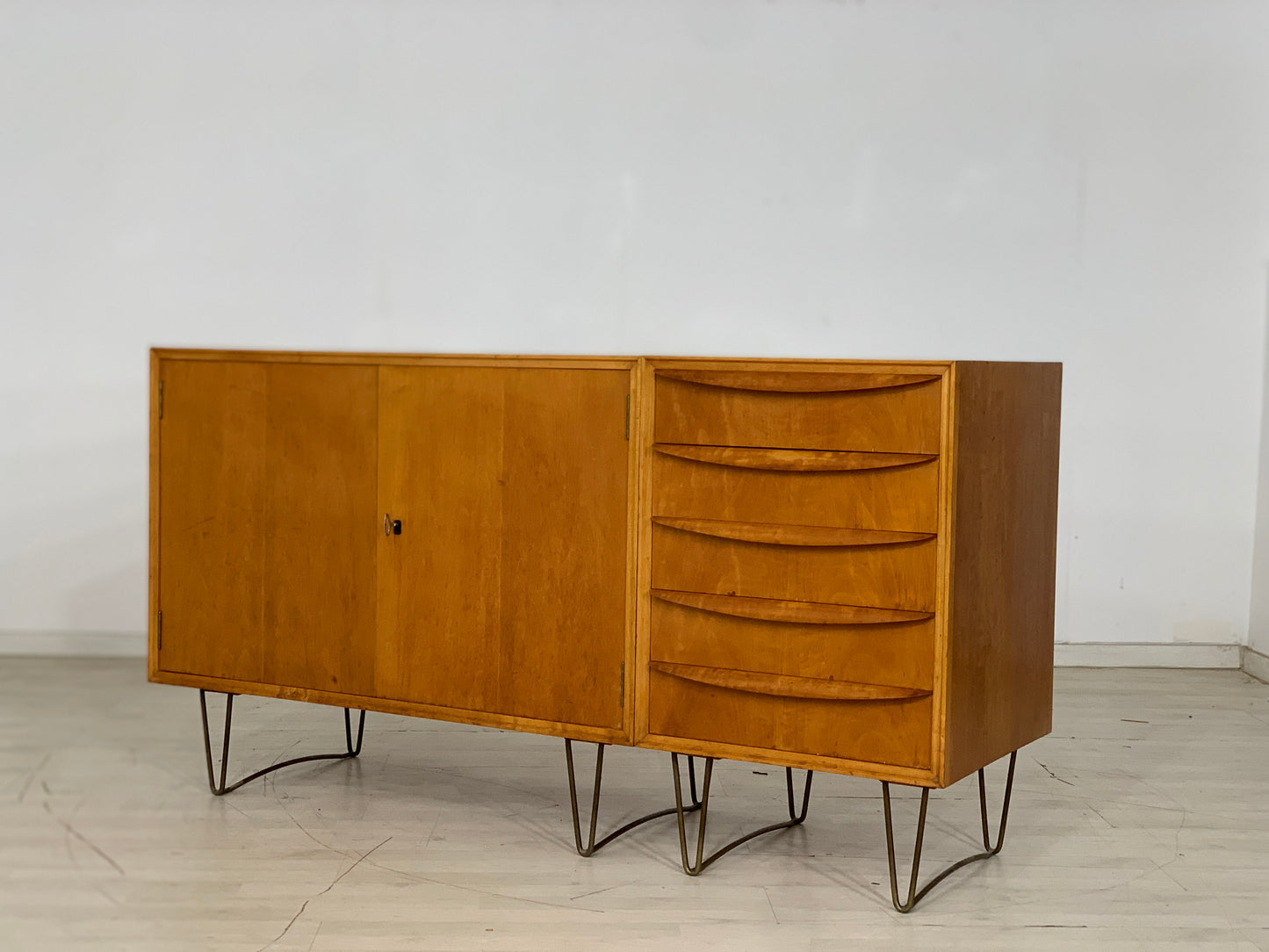 Mid Century Sideboard Schrank Kommode Vintage