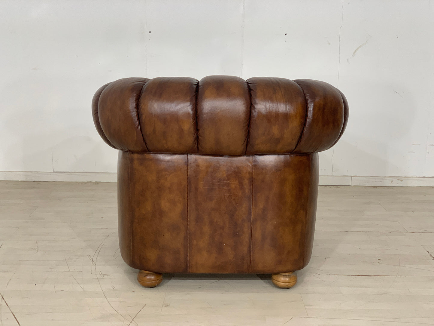 Chesterfield Sessel Armlehnsessel Leder Vintage