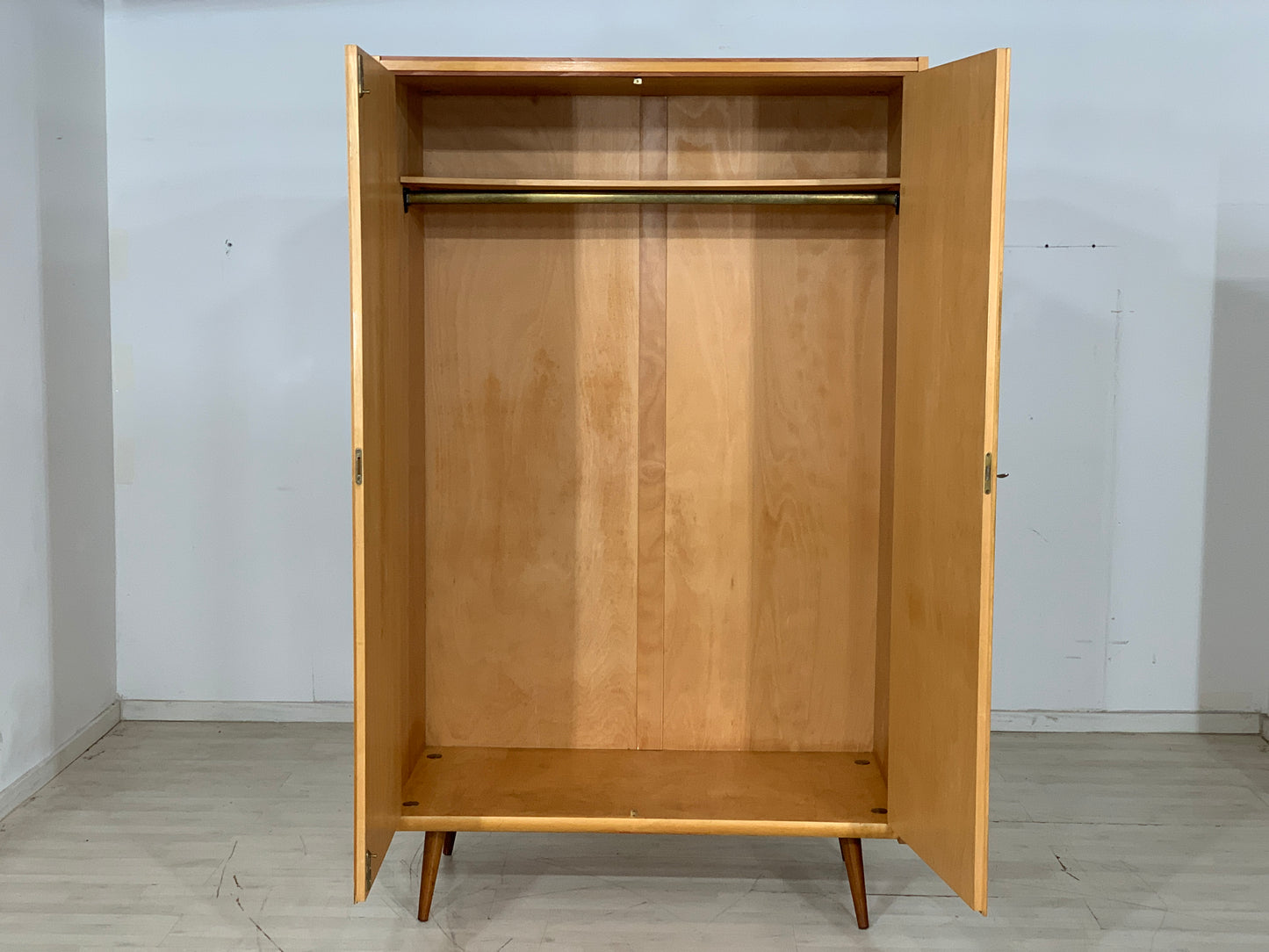 Mid Century Kleiderschrank Schrank Wardrobe Vintage