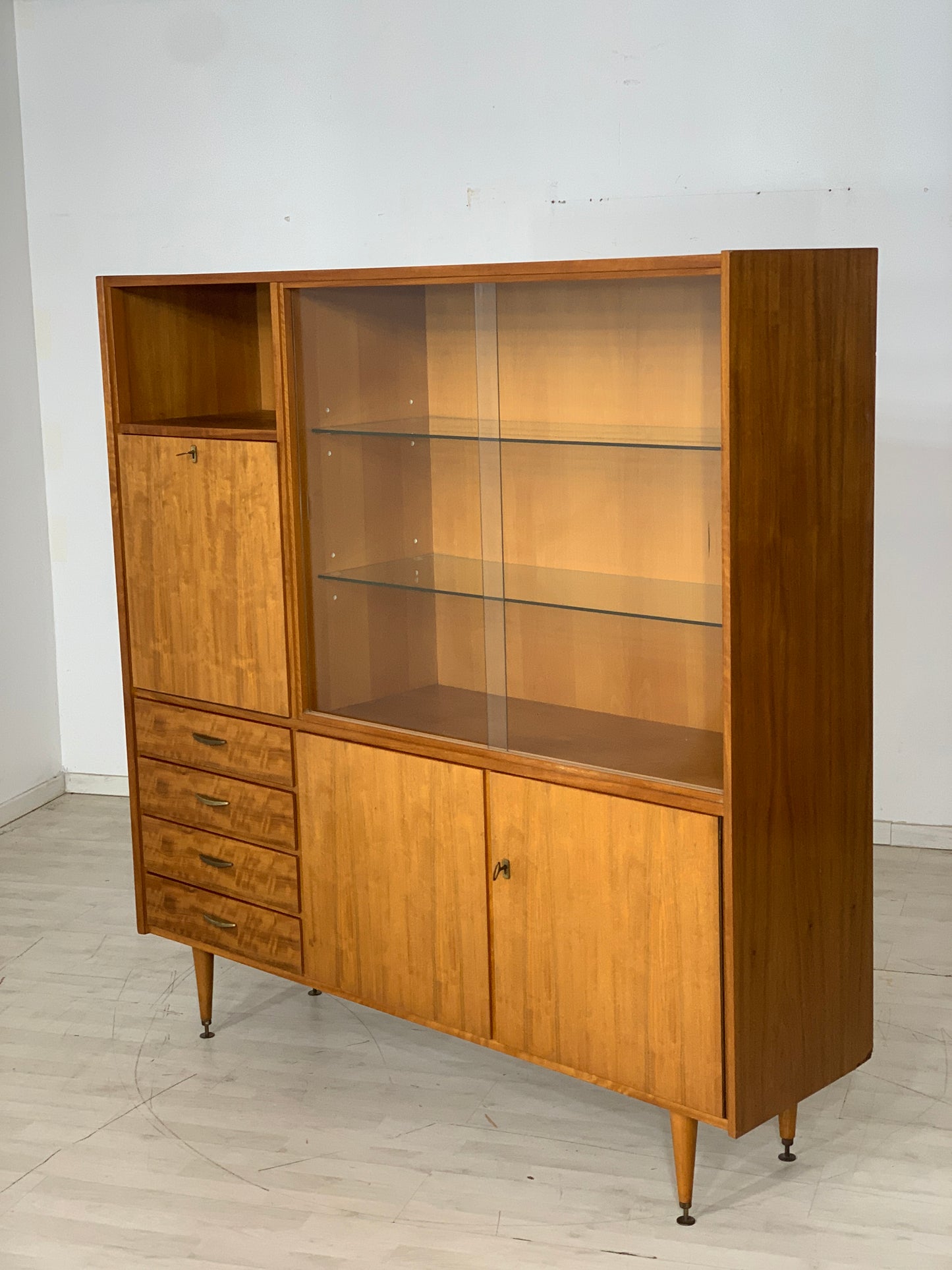 Mid Century Highboard Schrank Buffet Wohnzimmerschrank Vintage