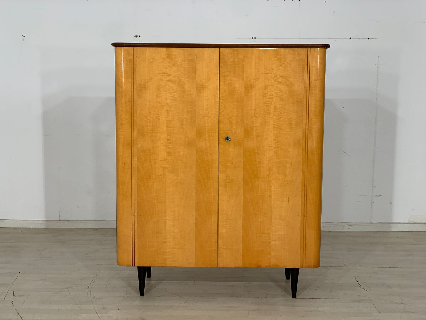 Mid Century Wäscheschrank Schrank Kleiderschrank Vintage