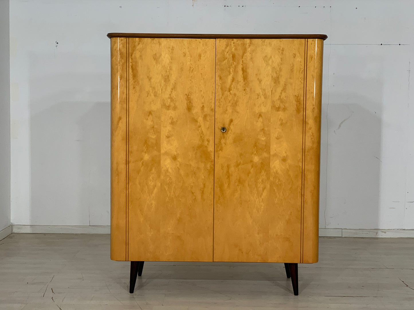 Mid Century Wäscheschrank Schrank Kleiderschrank Vintage