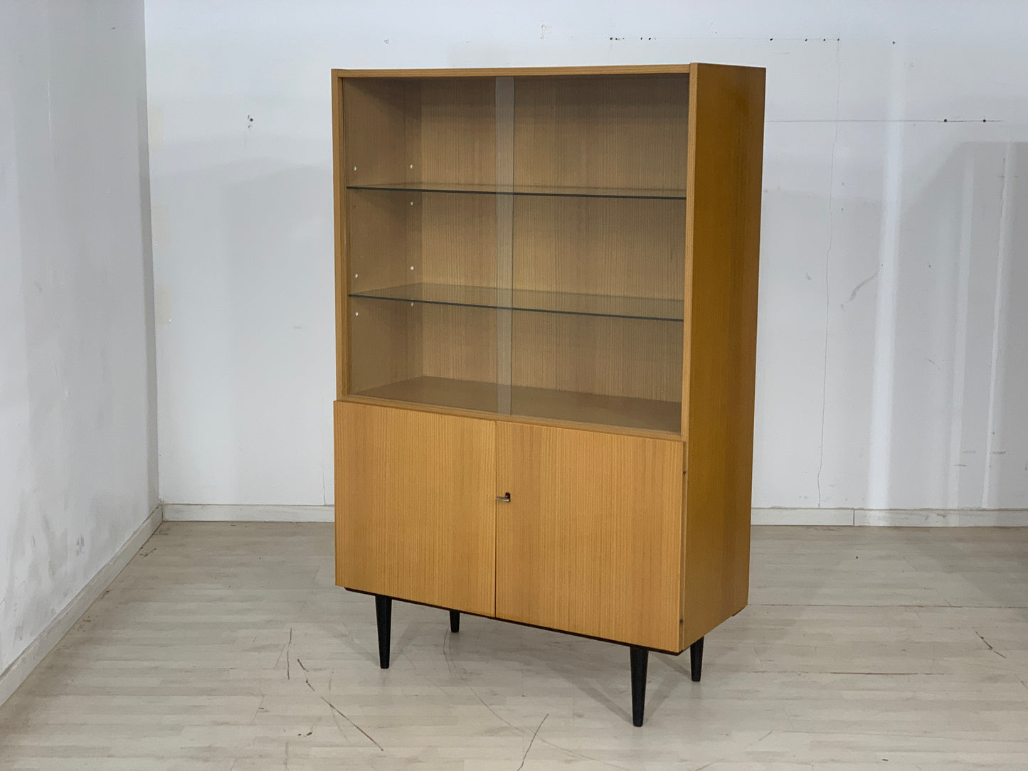 Mid Century Vitrine Highboard Schrank Vintage