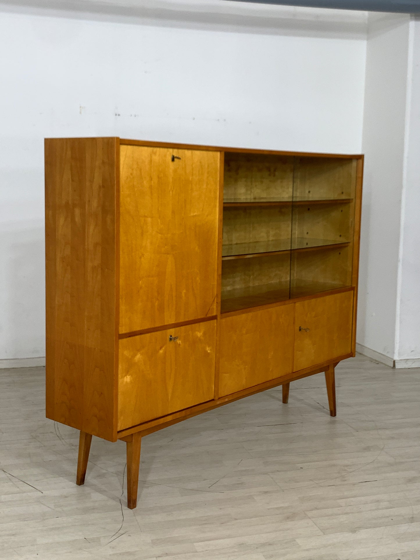 Mid Century Highboard Schrank Geschirrschrank Wohnzimmerschrank Vintage