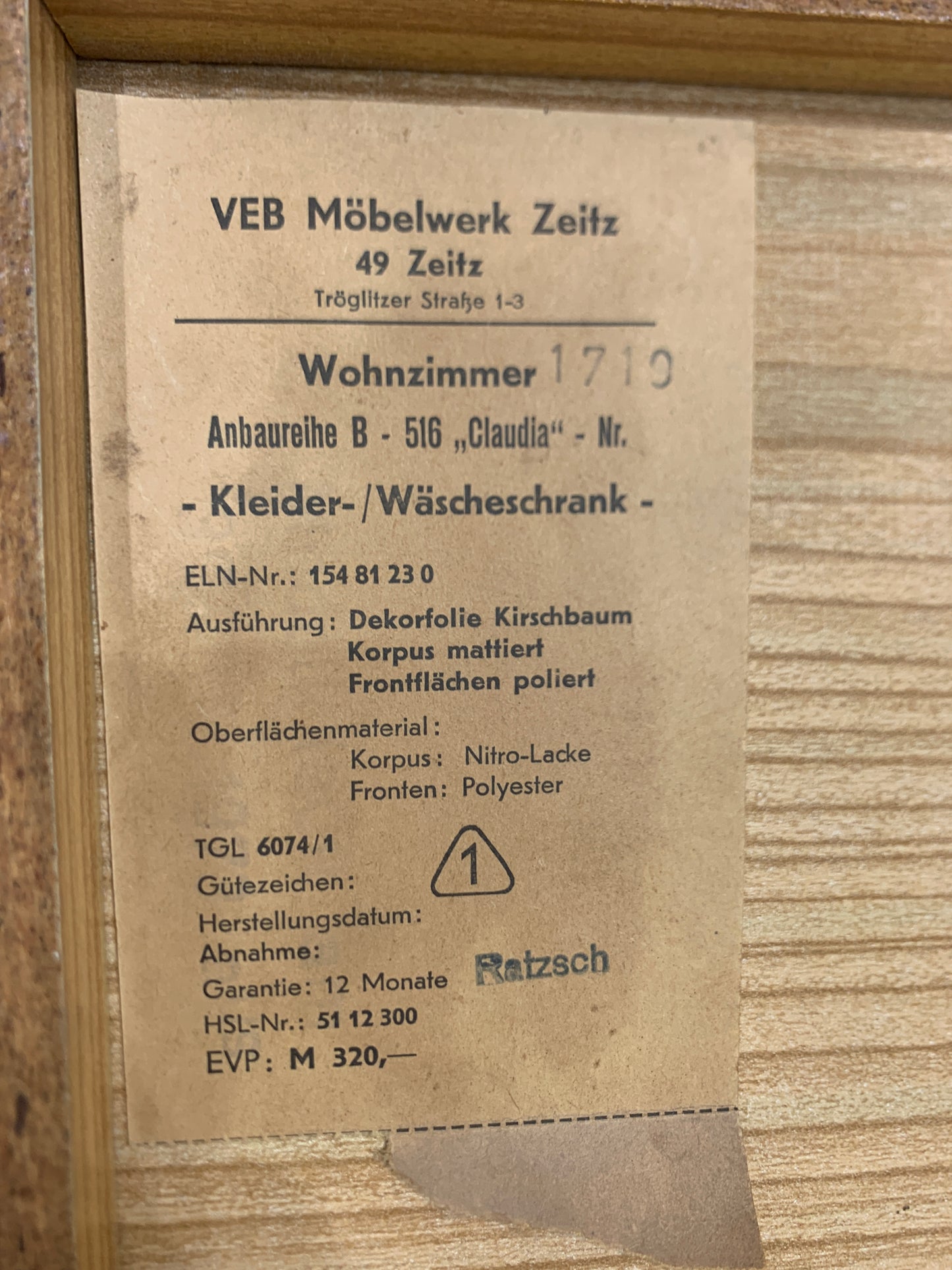 Mid Century Wäscheschrank Schrank Kleiderschrank Vintage