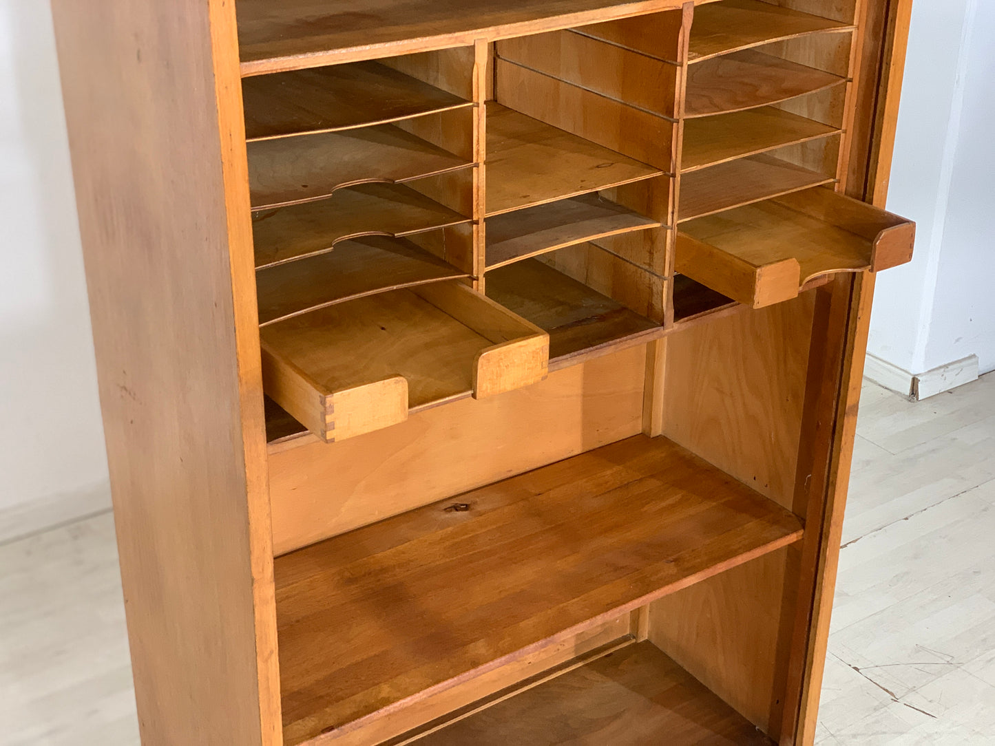 Mid Century Aktenschrank Rolladenschrank Büroschrank Vintage