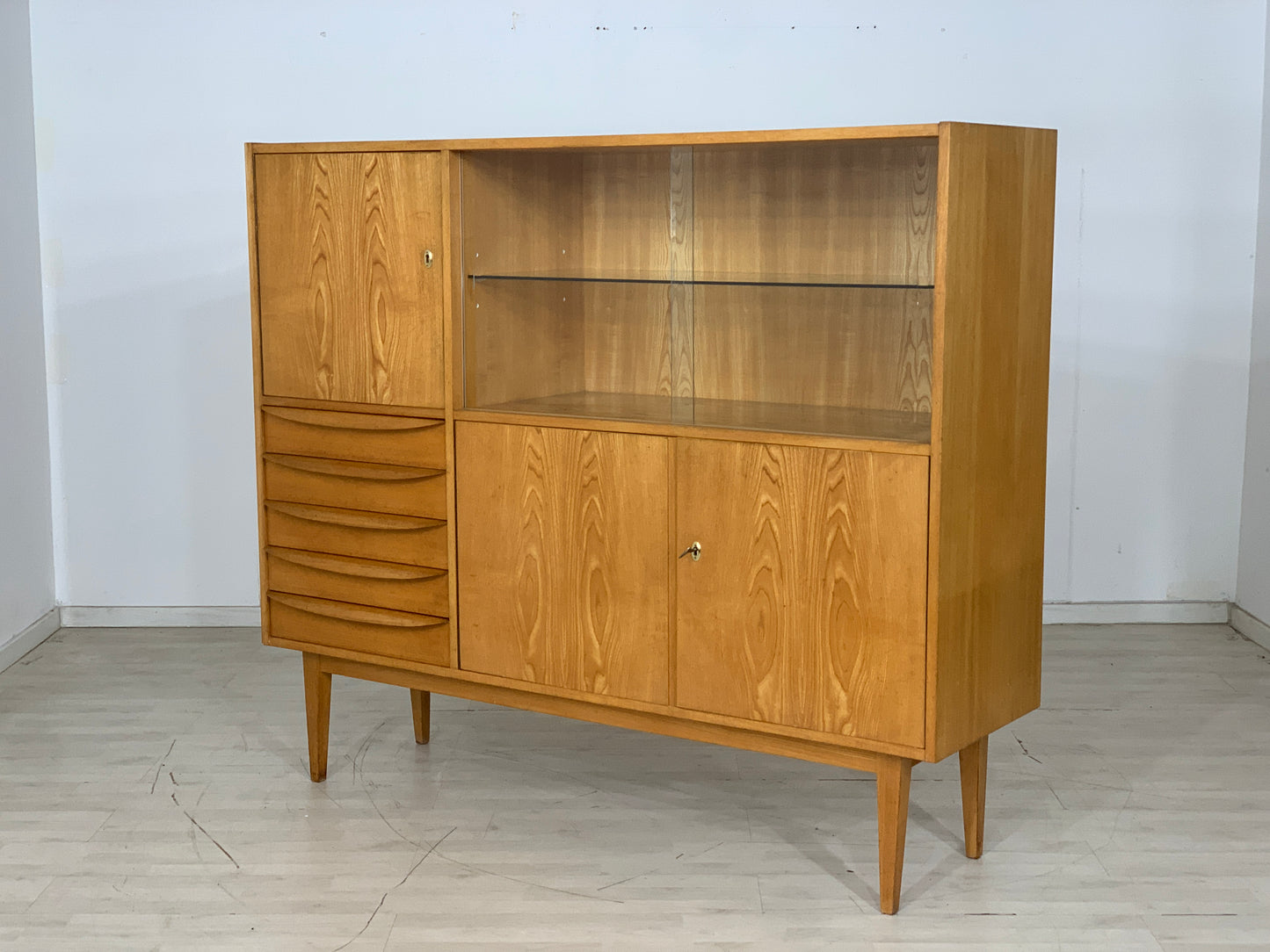 Mid Century Hellerau Highboard Schrank Wohnzimmerschrank Serie 602/G