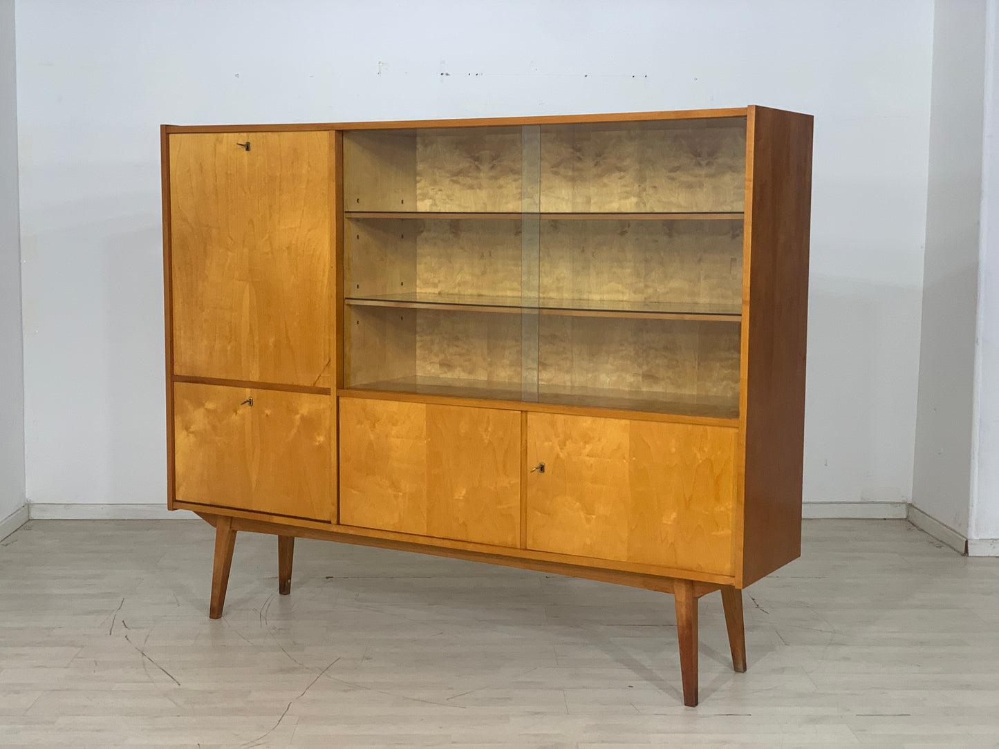 Mid Century Highboard Schrank Geschirrschrank Wohnzimmerschrank Vintage