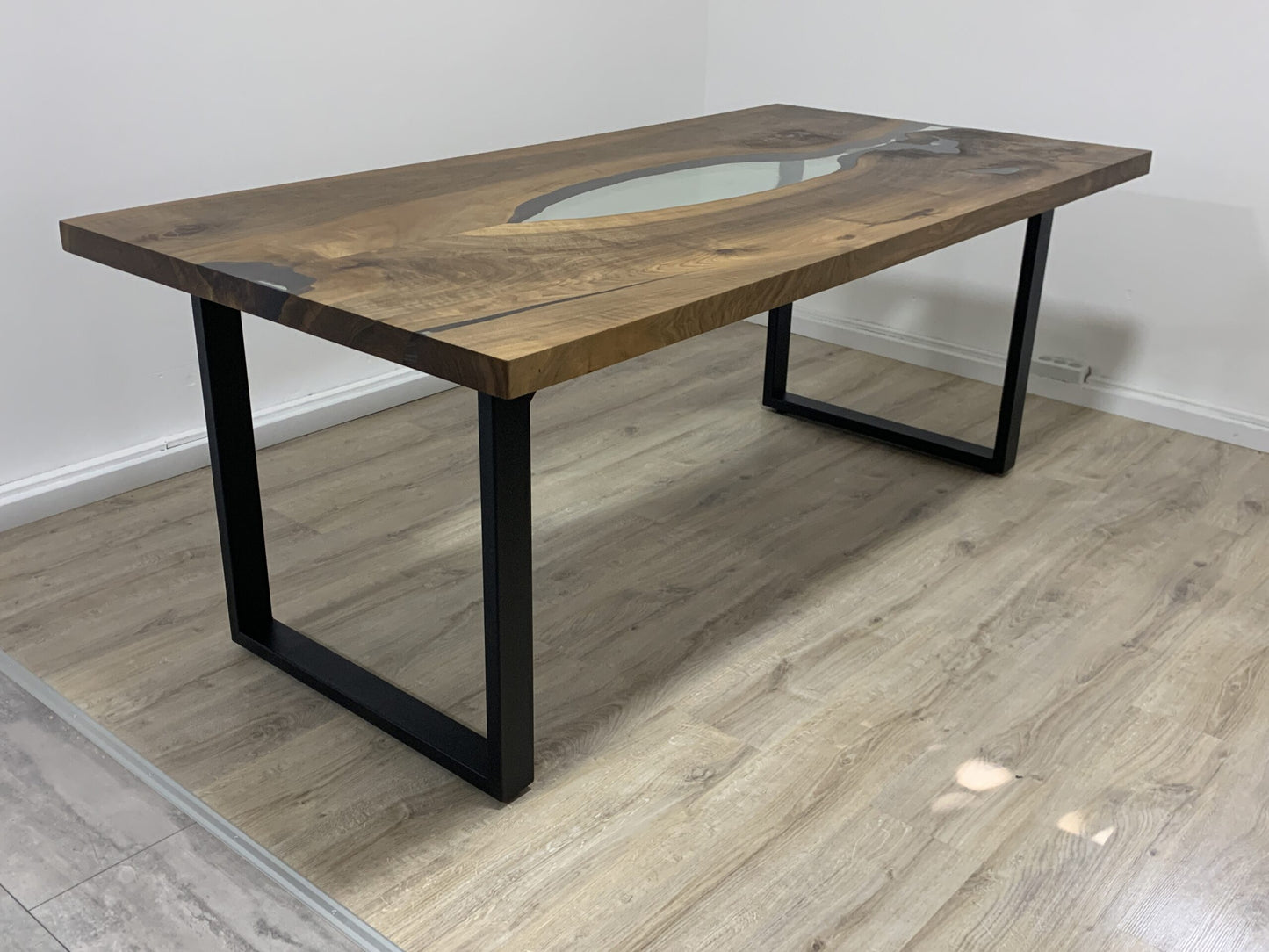 EPOXY RESIN DINING ROOM TABLE DINING TABLE CONFERENCE TABLE OFFICE TABLE SOLID TABLE WALNUT 200X100