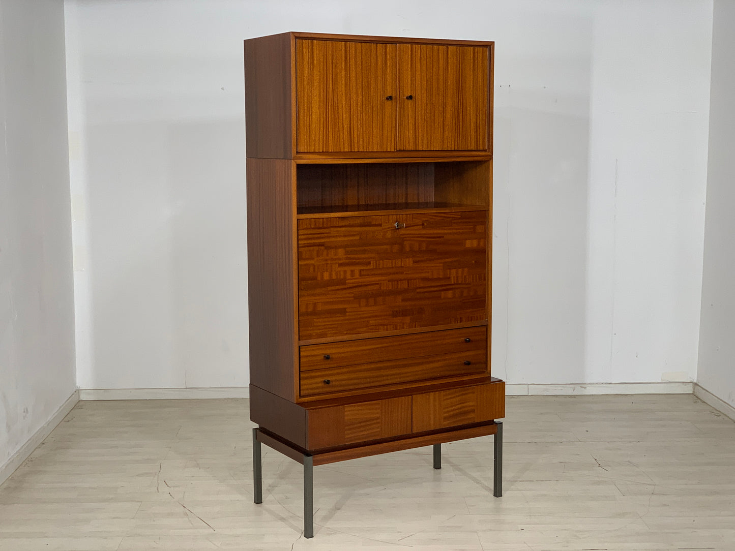 Mid Century Highboard Schrank Wohnzimmerschrank Sekretär Vintage