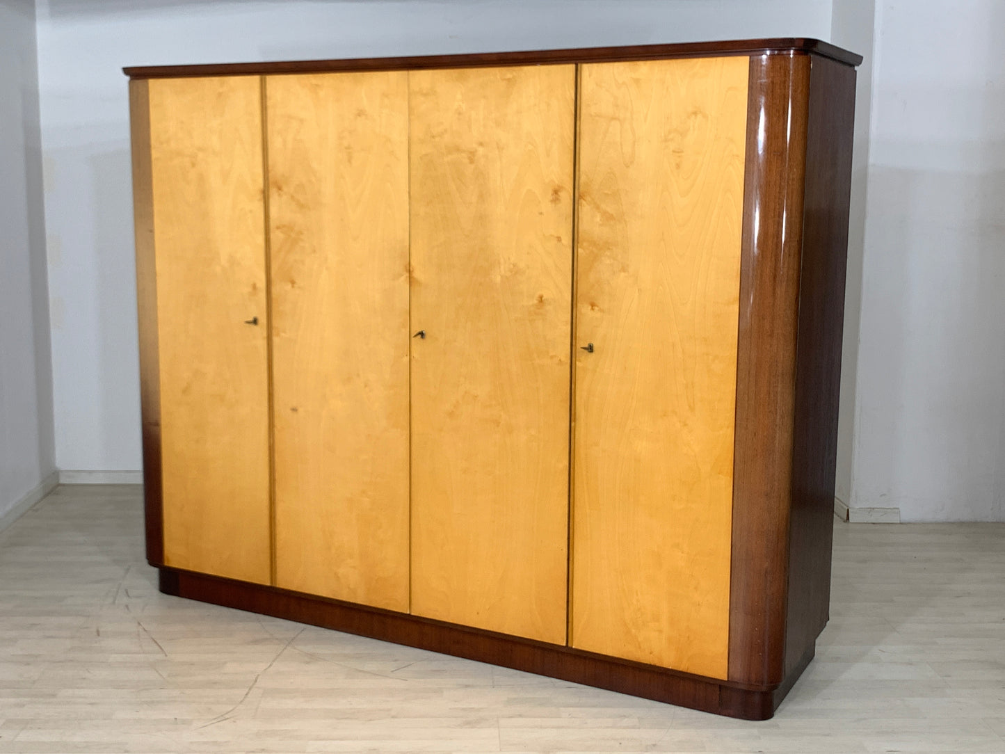 Mid Century Kleiderschrank Schrank Wardrobe Vintage