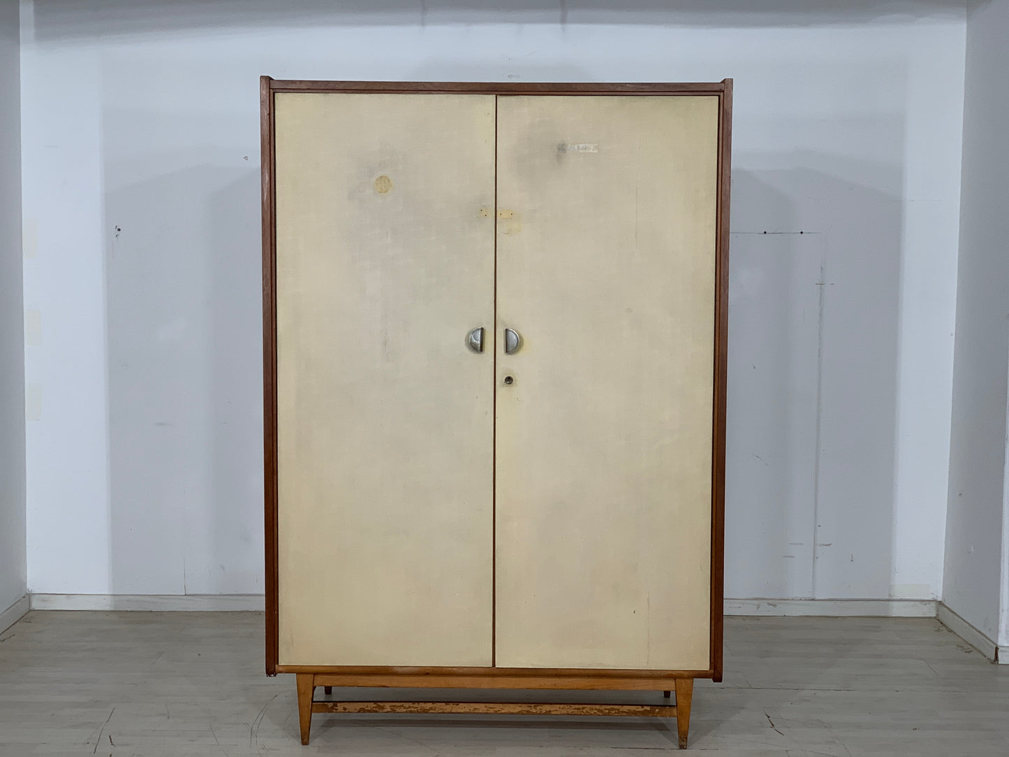 Mid Century Kleiderschrank Schrank Wardrobe Vintage