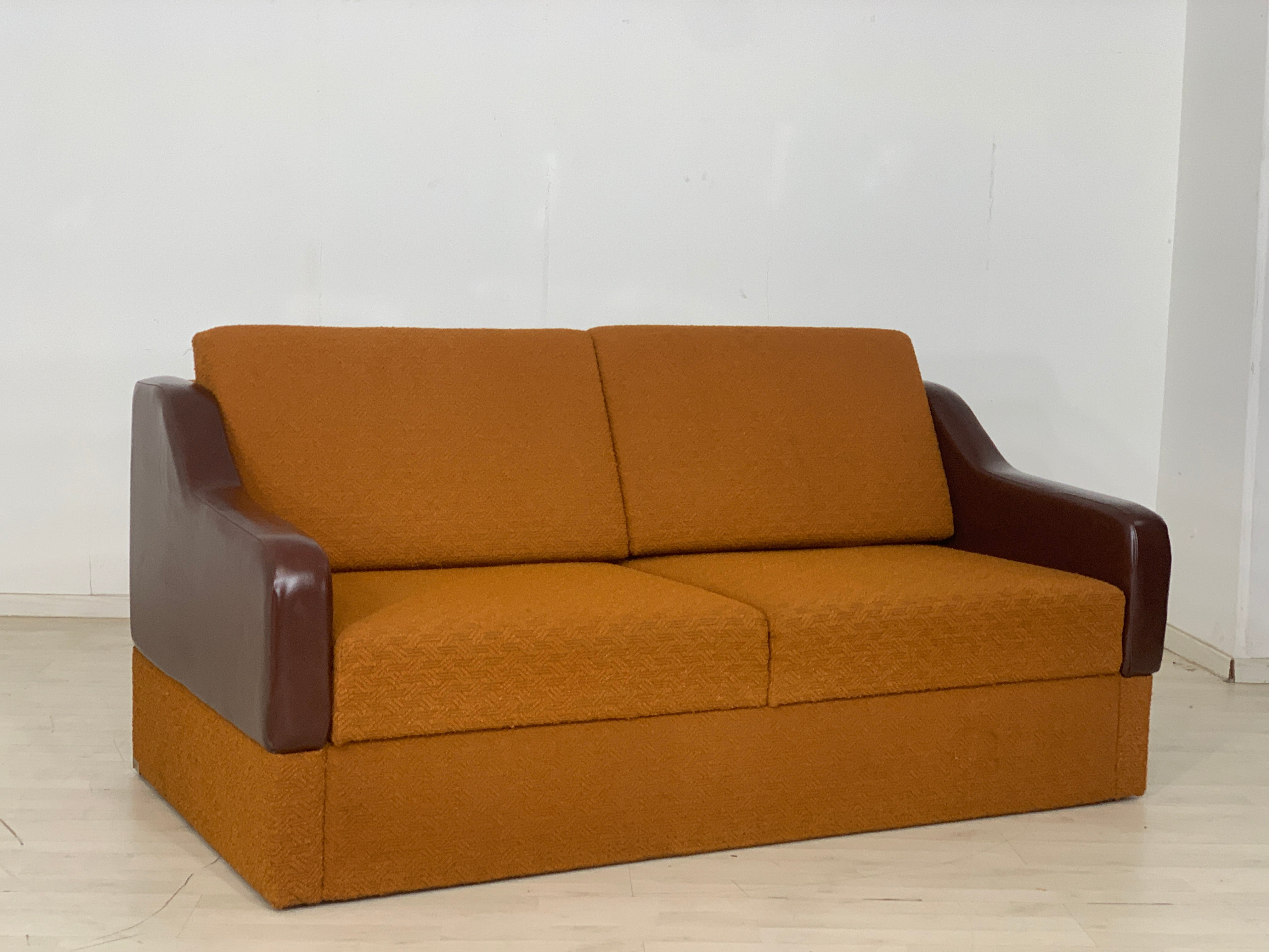 Mid Century Klapp hot Sofa Couchbett Bettfunktion Vintage 60er 70er