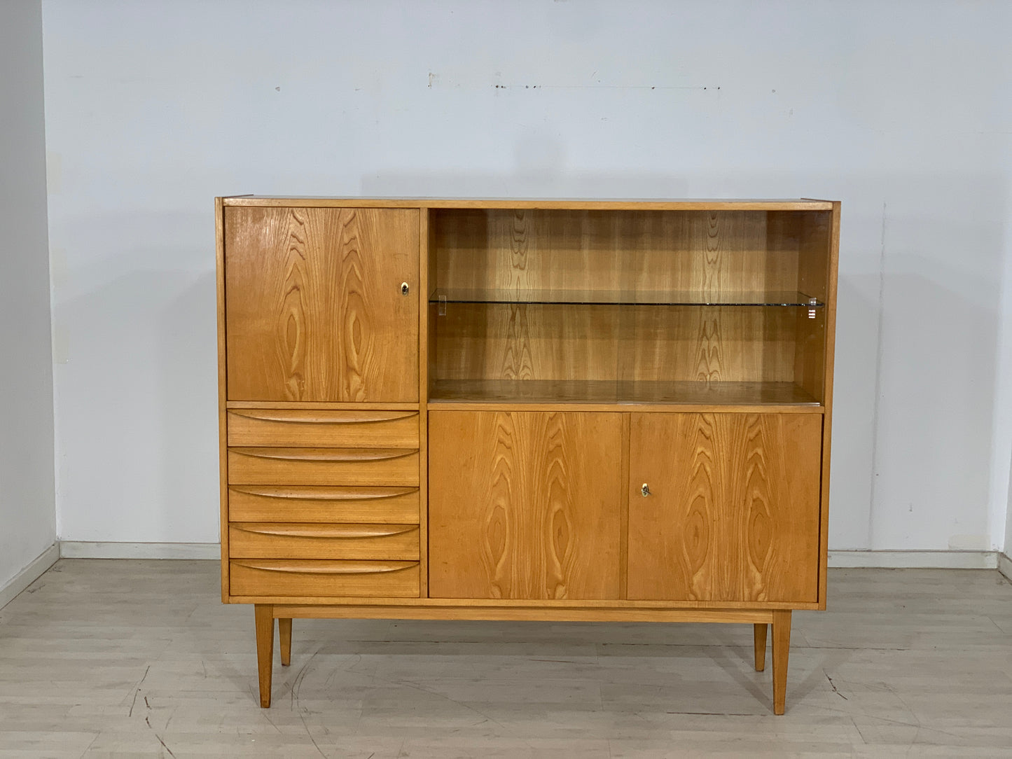 Mid Century Hellerau Highboard Schrank Wohnzimmerschrank Serie 602/G