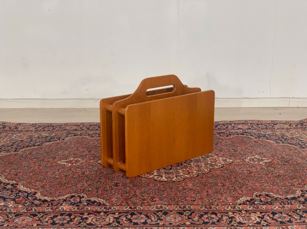 Teak / Zeitungsständer / Zeitschriftenhalter / Ablage / Vintage