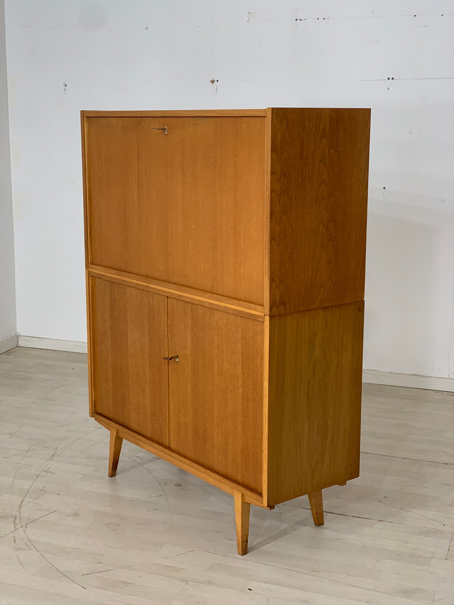 Mid Century Sekretär Schrank Highboard Vintage