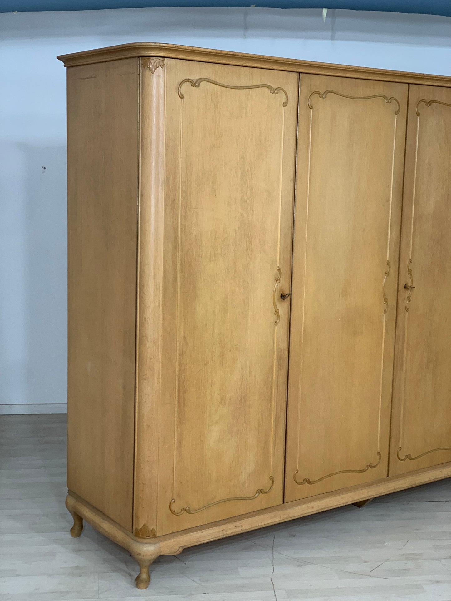 Chippendale Kleiderschrank Schrank Wardrobe Vintage