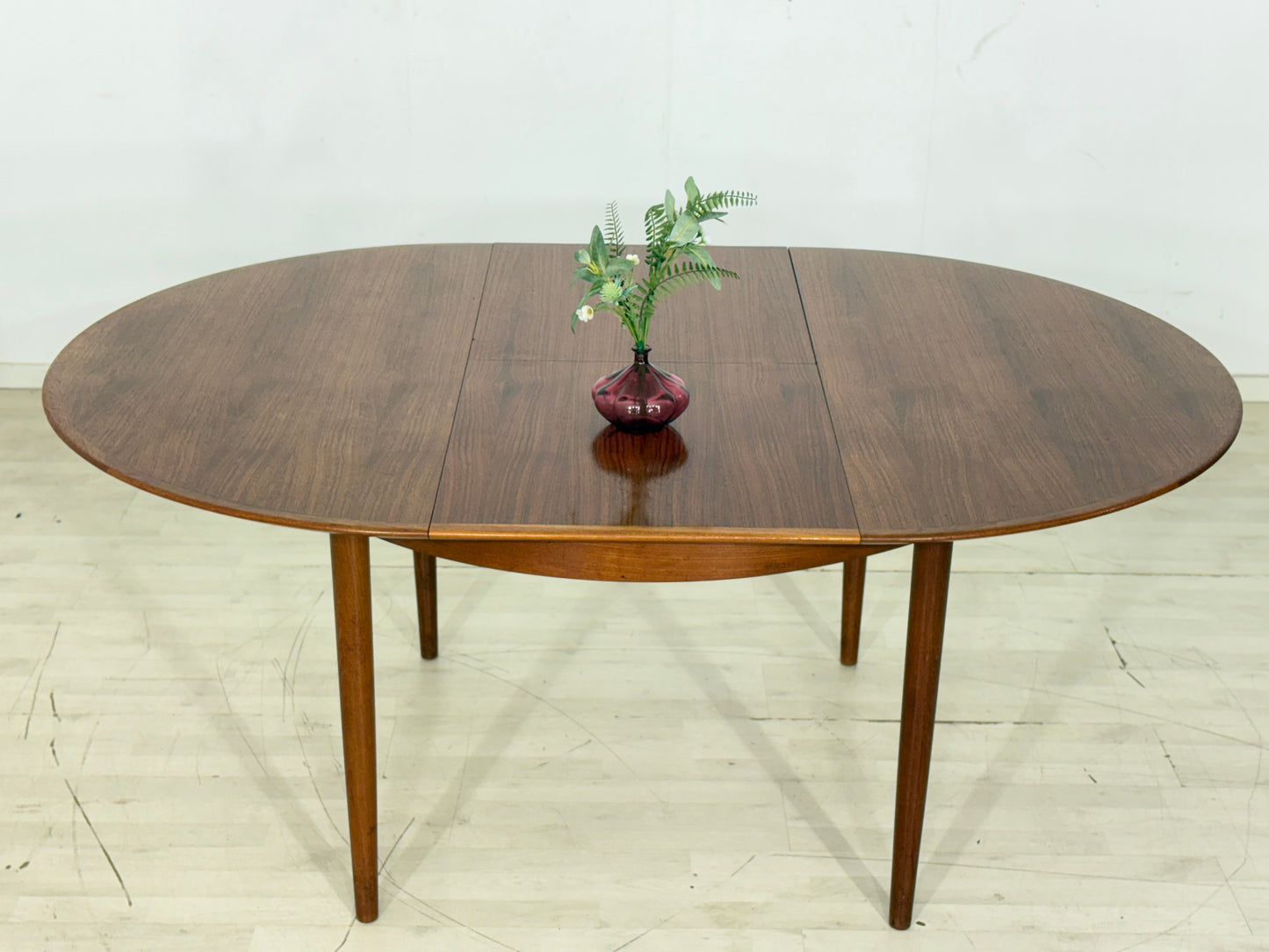 Table à manger en teck danoise Table en bois Table de salle à manger extensible DYRLUND