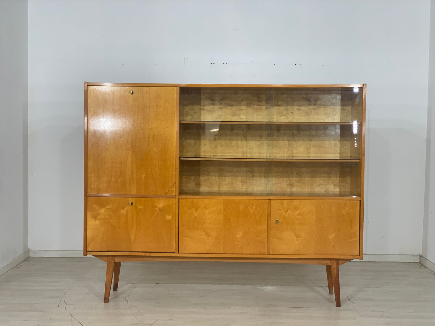 Mid Century Highboard Schrank Geschirrschrank Wohnzimmerschrank Vintage