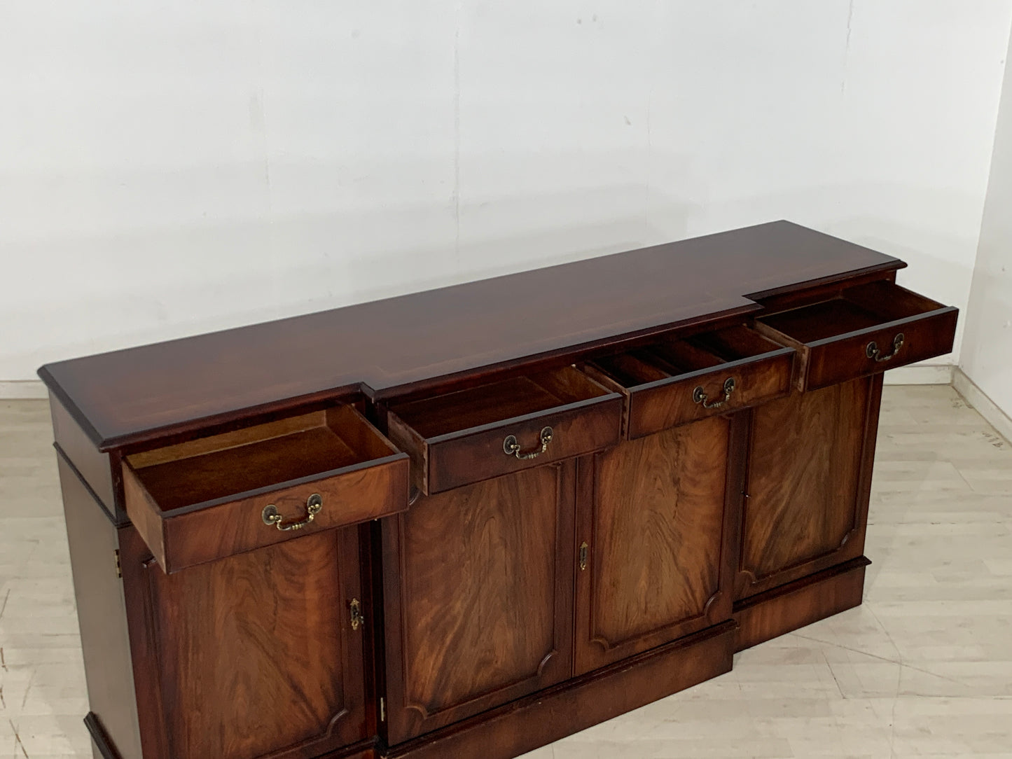 English Mahagoni Anrichte Schrank Sideboard Geschirschrank Vintage