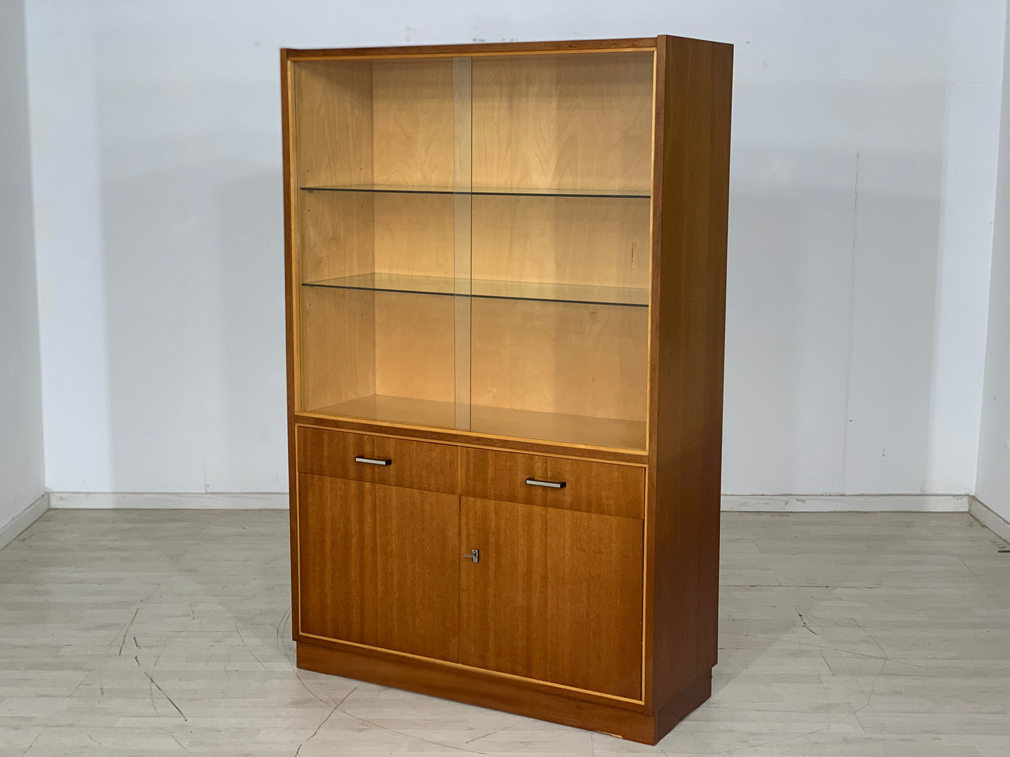 Mid Century Highboard Schrank Vitrine Vintage