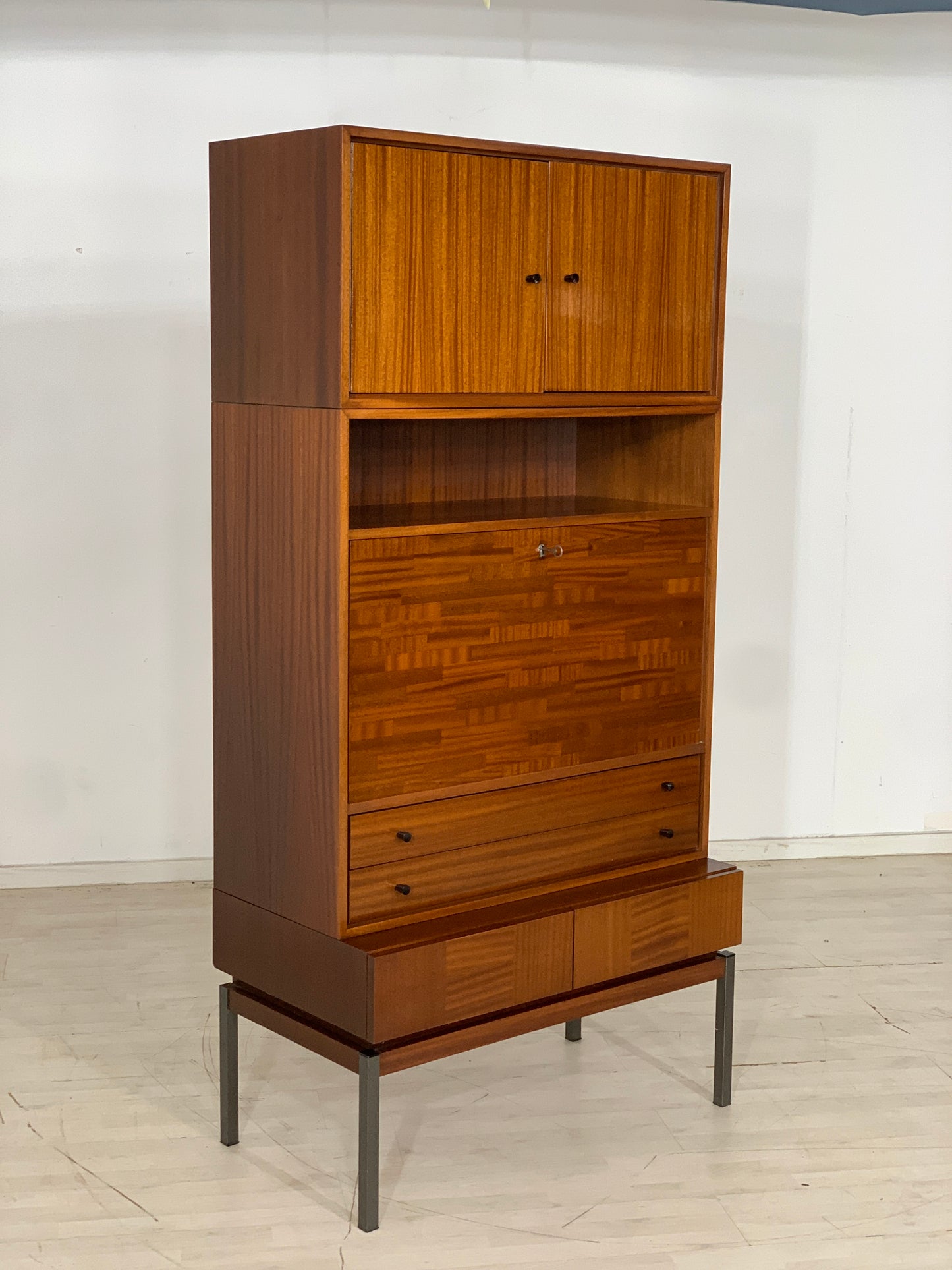 Mid Century Highboard Schrank Wohnzimmerschrank Sekretär Vintage