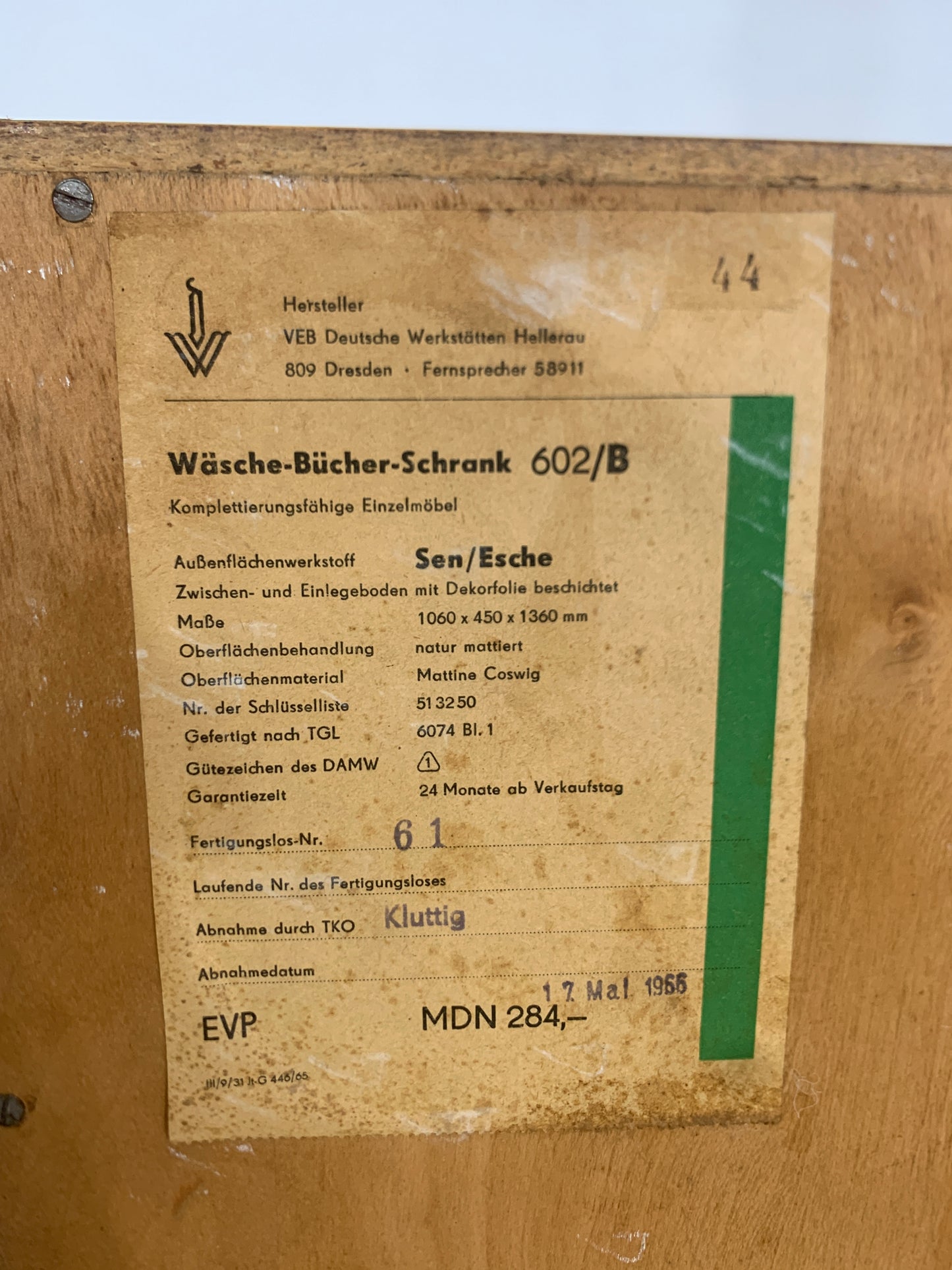 Mid Century Wäscheschrank Schrank Kleiderschrank Serie 602/B