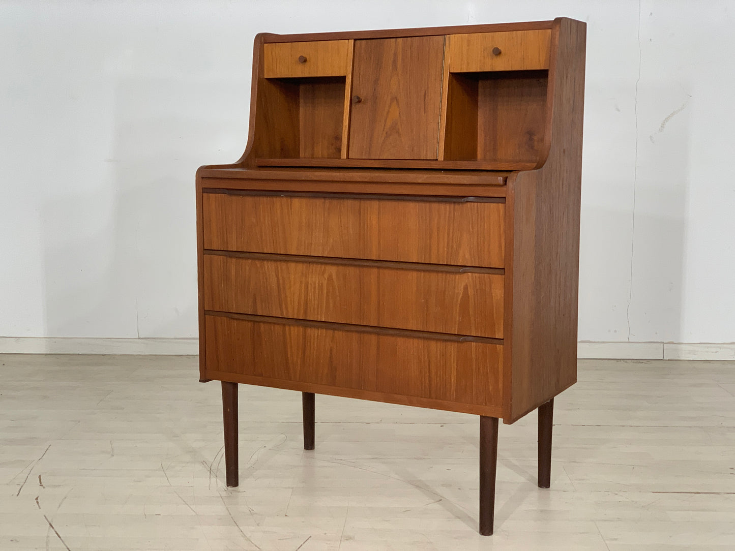 Danish Teak Sekretär Schreibschrank Kommode Schminktisch Vintage