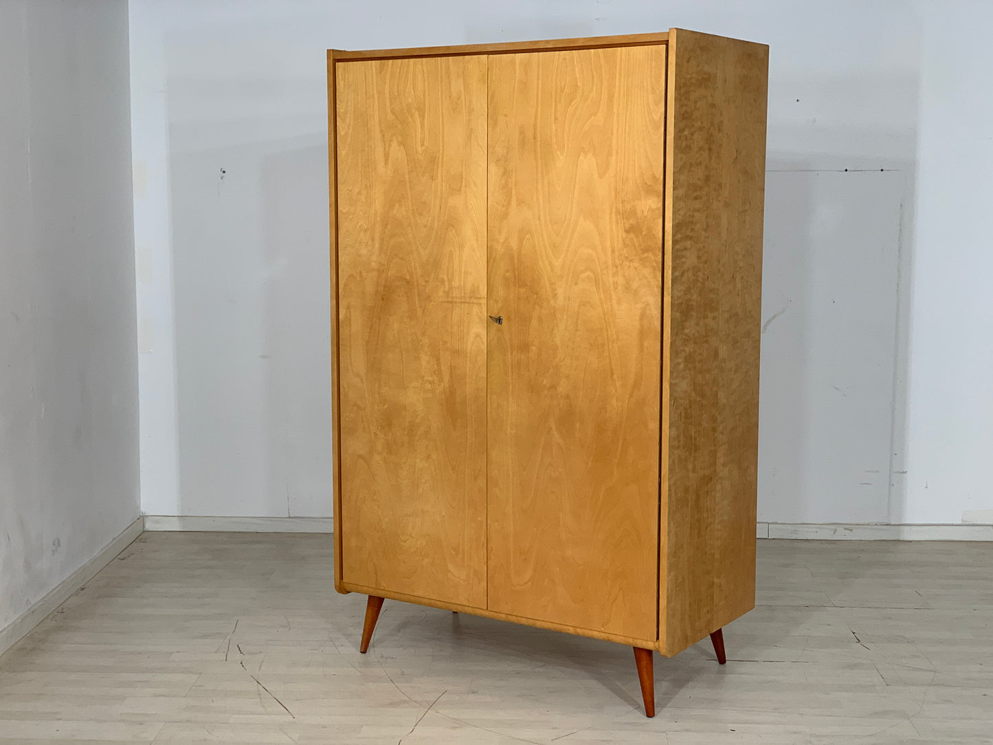 Mid Century Kleiderschrank Schrank Wardrobe Vintage