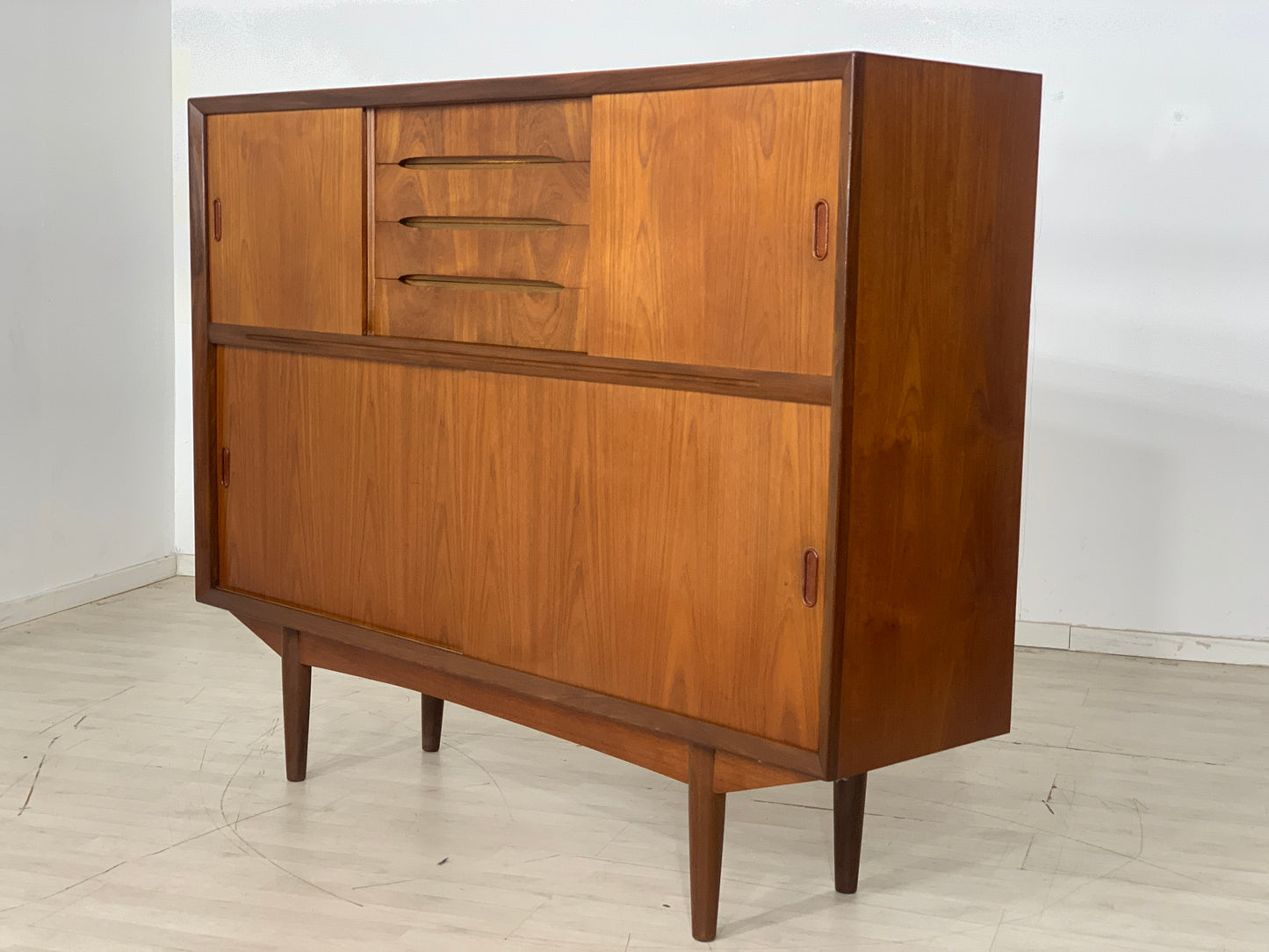 Danish Teak Highboard Schrank Wohnzimmerschrank Vintage