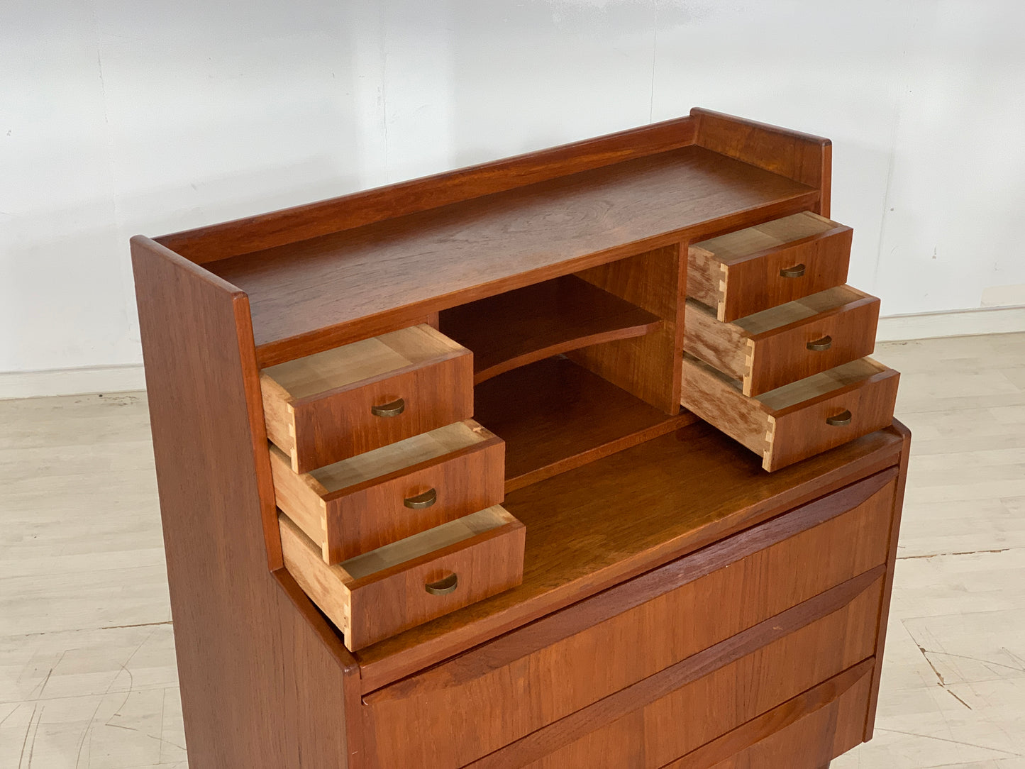 Danish Teak Sekretär Büroschrank Kommode Schrank Vintage