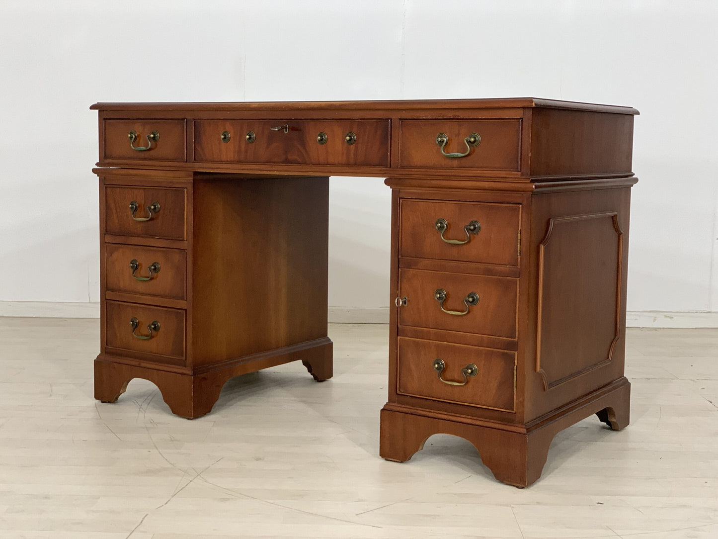 BUREAU DE STYLE COLONIAL ANGLAIS TABLE DE BUREAU TABLE DE TRAVAIL TABLE BUREAU VINTAGE