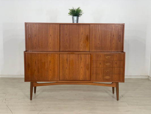 Danish Teak Highboard Schrank Wohnzimmerschrank Vintage