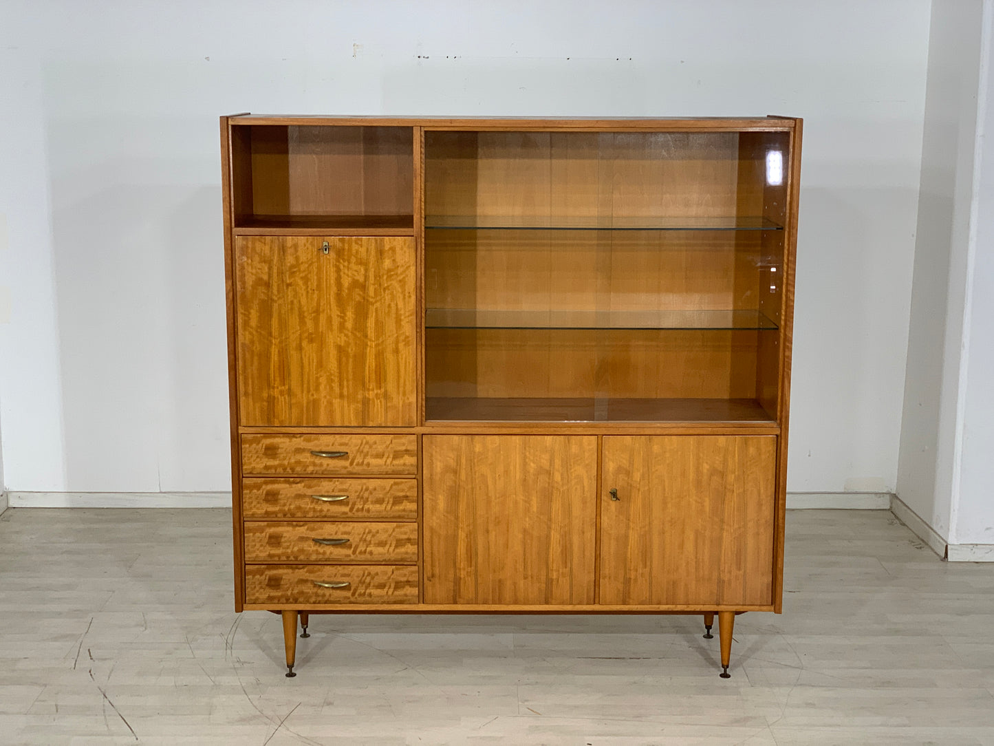 Mid Century Highboard Schrank Buffet Wohnzimmerschrank Vintage