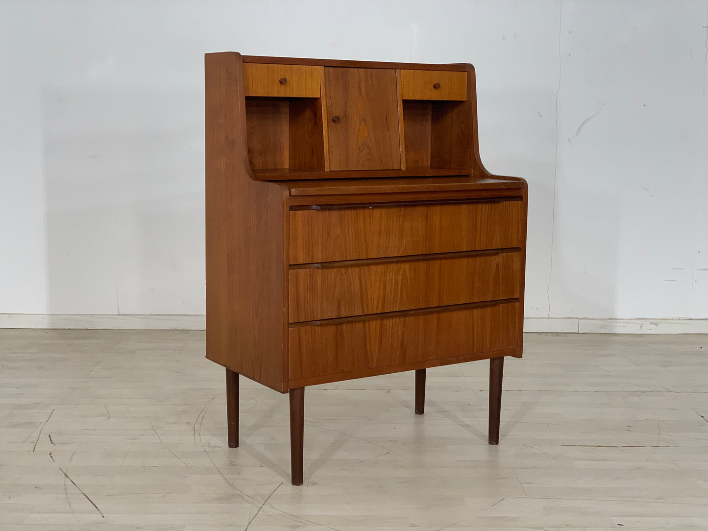 Danish Teak Sekretär Schreibschrank Kommode Schminktisch Vintage