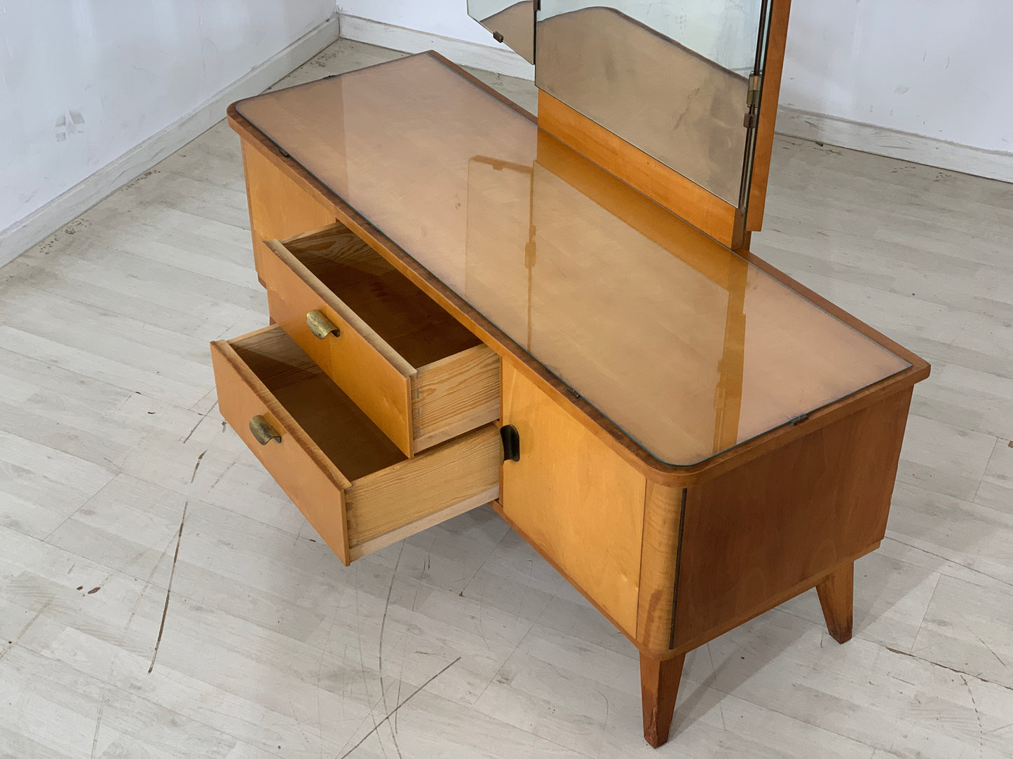 Mid Century Kommode Spiegelkommode Flurschrank Vintage