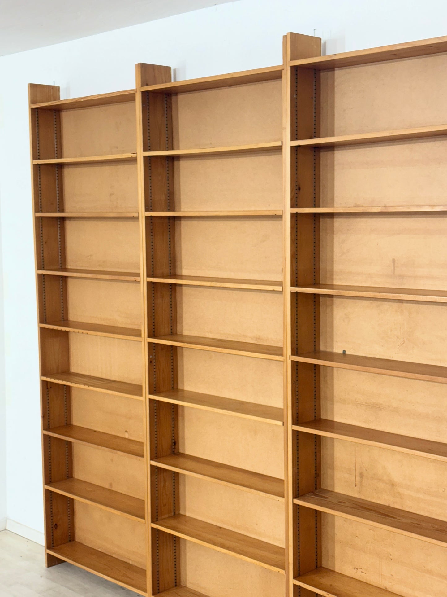 Große Vintage Regalwand | 60er Jahre Regal | Kiefer massiv Bücherwand| Modular