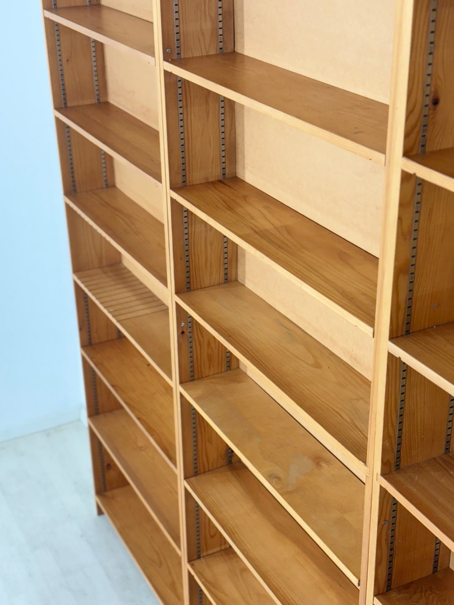 Große Vintage Regalwand | 60er Jahre Regal | Kiefer massiv Bücherwand| Modular