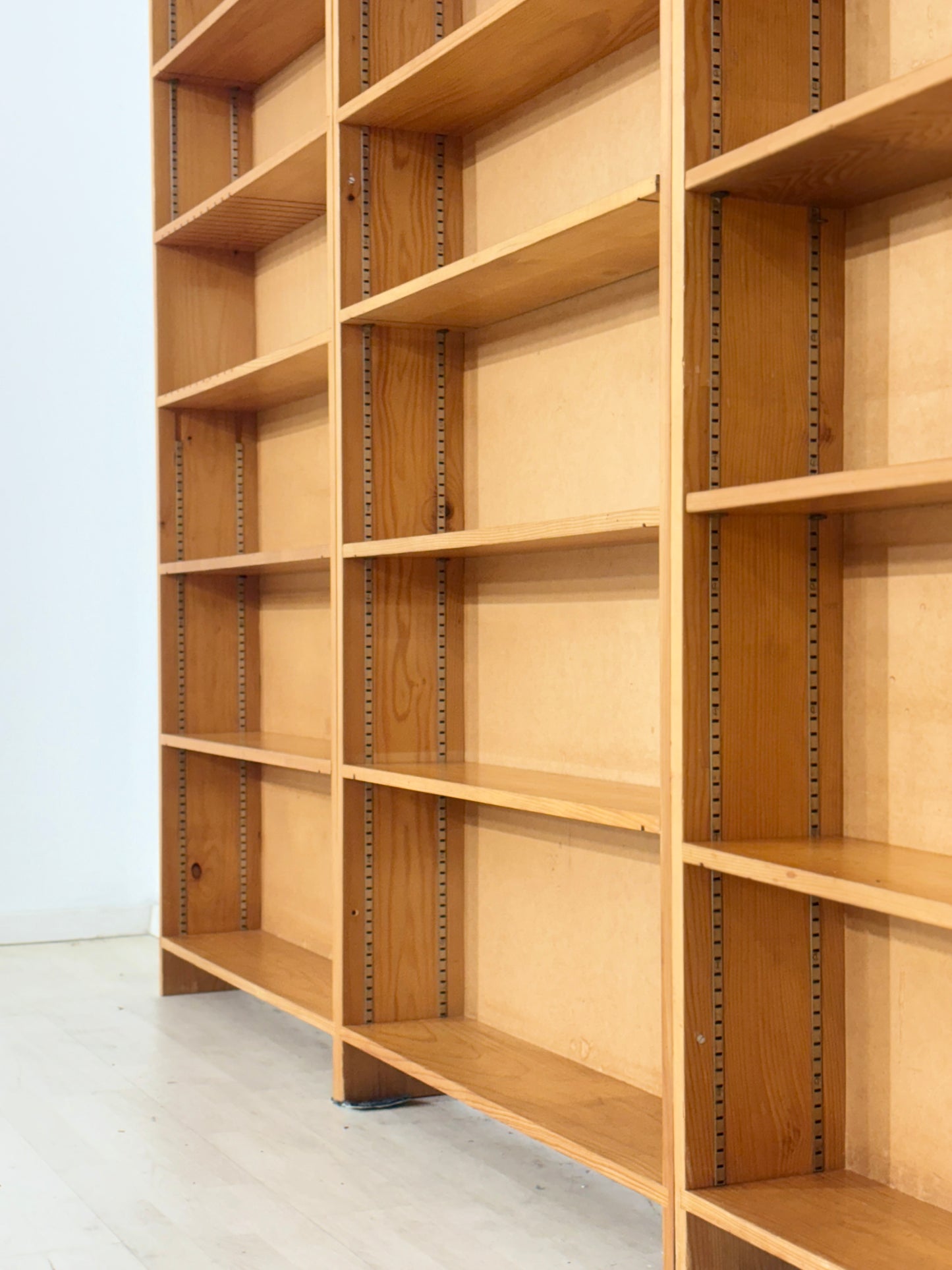Große Vintage Regalwand | 60er Jahre Regal | Kiefer massiv Bücherwand| Modular